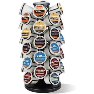 K Cup Carousel Coffee Pods Holder 40 Pod Capacity Black